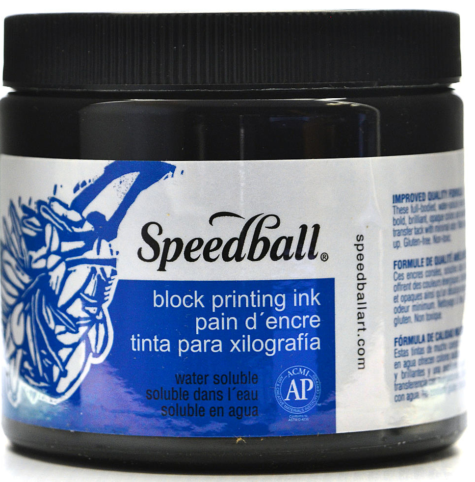 Speedball Water-Soluble Block Printing Ink 16oz Black