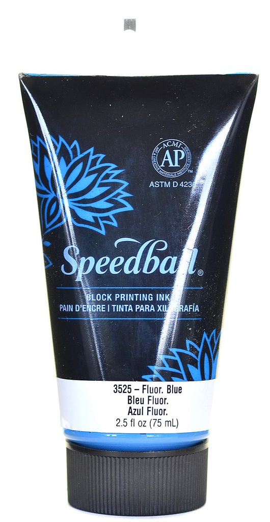 Speedball Fabric Screen Printing Ink Fluorescent Blue 8oz.