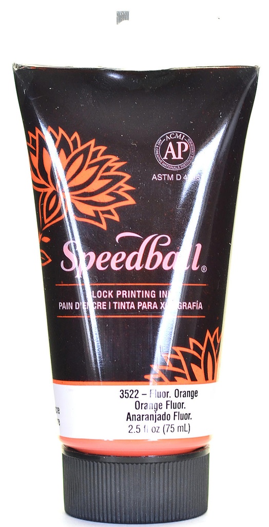 Speedball Fabric Screen Printing Ink Fluorescent Orange 8oz.
