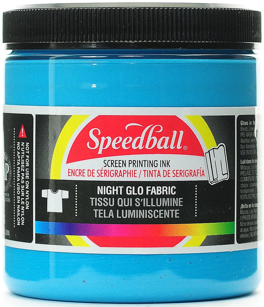 Speedball Night Glo Fabric Screen Printing Ink Blue 8oz