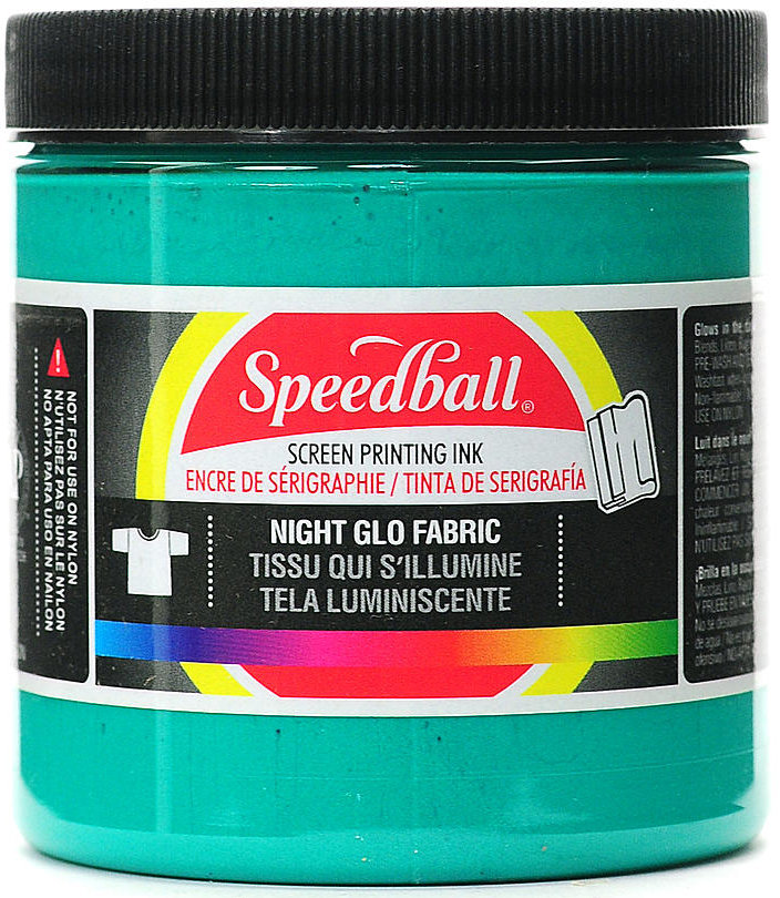 Speedball Night Glo Fabric Screen Printing Ink Green 8oz