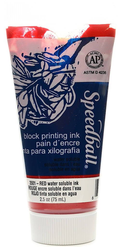Speedball Water-Soluble Block Printing Ink 2.5oz Red