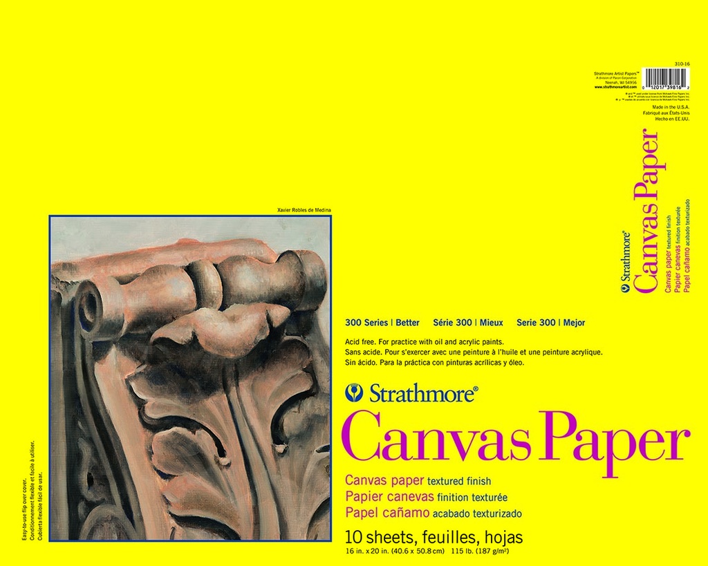 Strathmore 300 Canvas Paper Glue Bound 16"x20"
