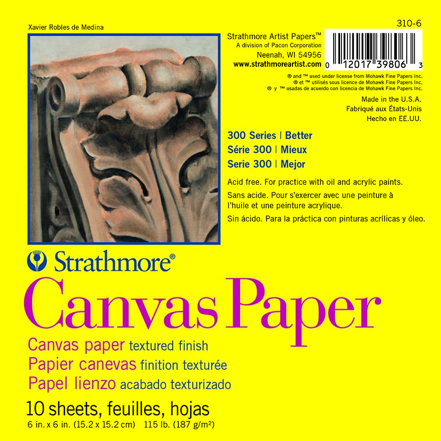 Strathmore 300 Canvas Paper Glue Bound 6" x 6"