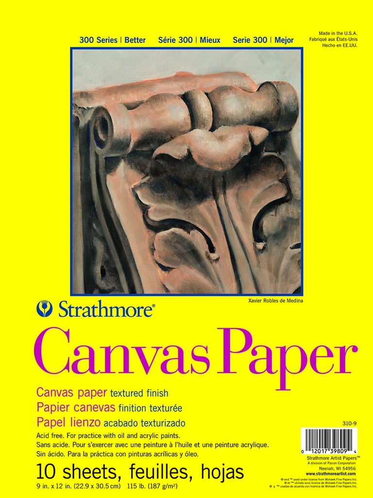Strathmore 300 Canvas Paper Glue Bound 9" x 12"