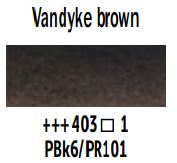 Van Gogh Watercolour Half-Pan Vandyke Brown **ND**