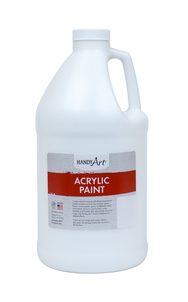 Handy Art Acrylic Paint 1/2 Gallon Titanium White **ND**