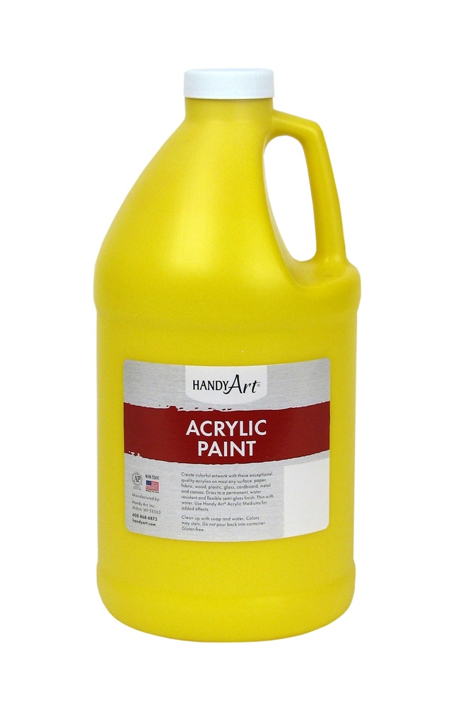Handy Art Acrylic Paint 1/2 Gallon Chrome Yellow **ND**