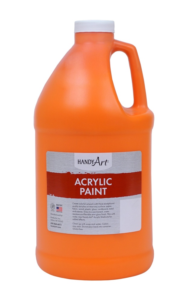 Handy Art Acrylic Paint 1/2 Gallon Chrome Orange **ND**