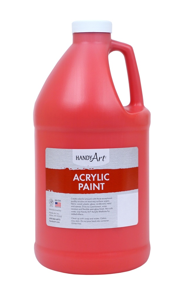 Handy Art Acrylic Paint 1/2 Gallon Vermillion **ND**