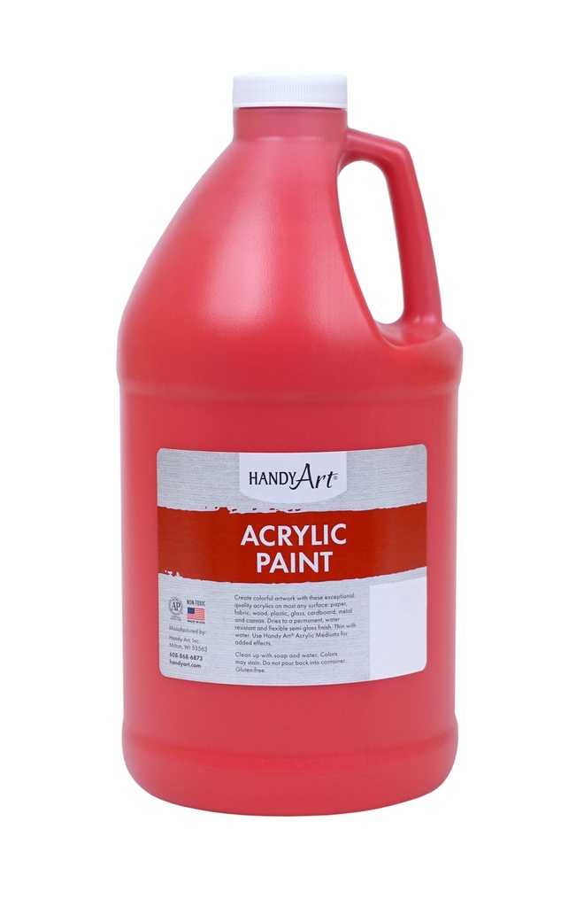 Handy Art Acrylic Paint 1/2 Gallon Brite Red **ND**