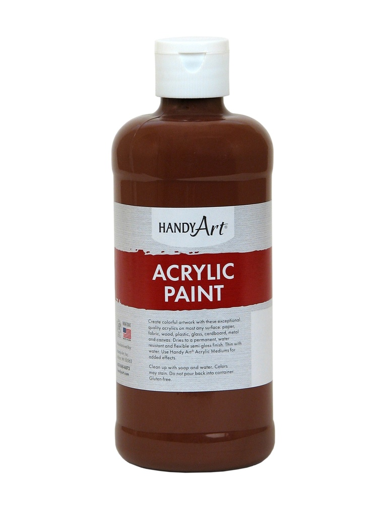 Handy Art Acrylic Paint 8oz Burnt Sienna **ND**
