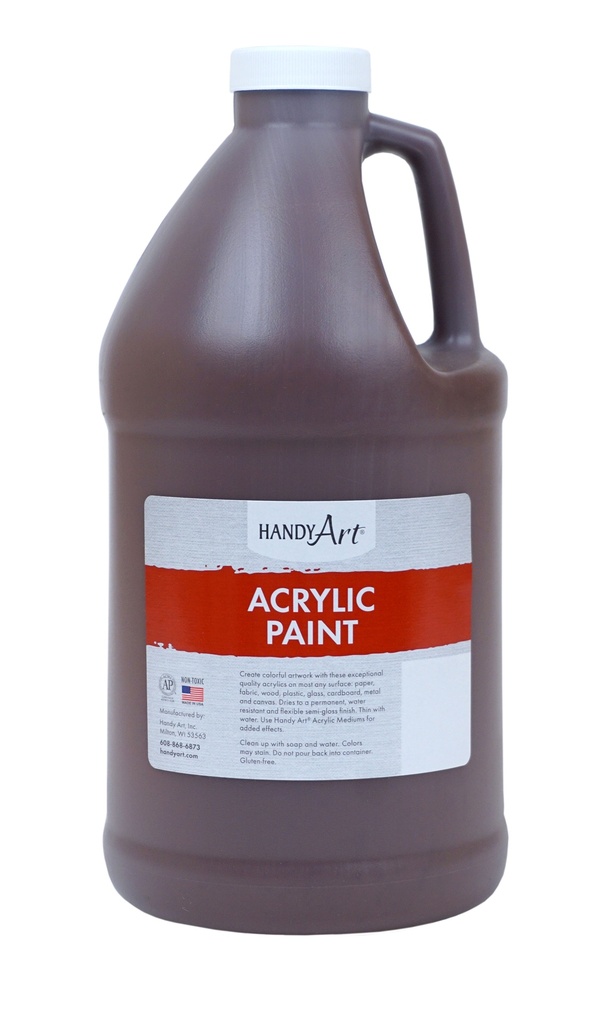 Handy Art Acrylic Paint 1/2 Gallon Burnt Umber **ND**