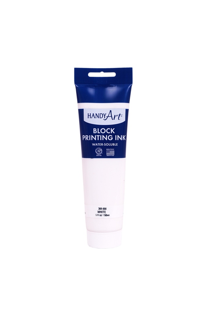 Handy Art Block Printing Ink White 5oz **ND**
