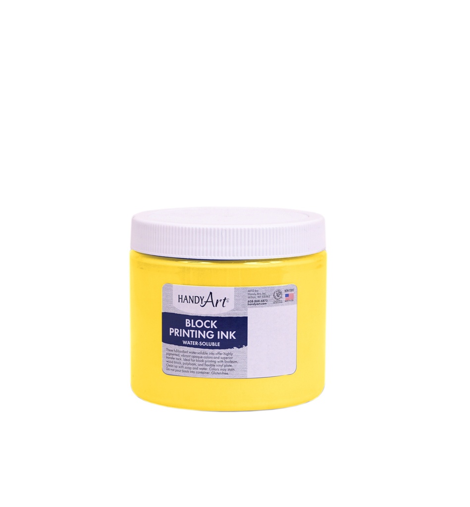 Handy Art Block Printing Ink Yellow 16oz **ND**