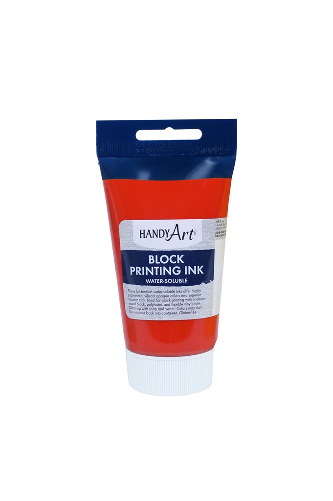 Handy Art Block Printing Ink Red 2.5oz **ND**