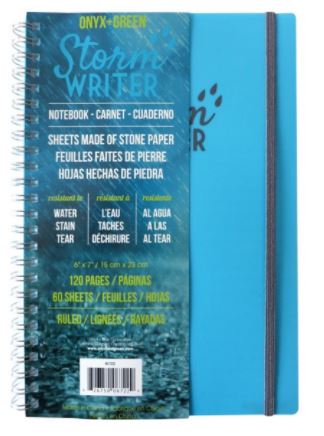 Onyx + Blue Storm Writer Notebook 6x9