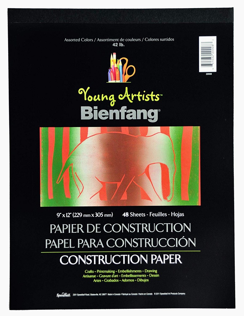 Pad Young Artists Construction Paper 9x12"_DISC
