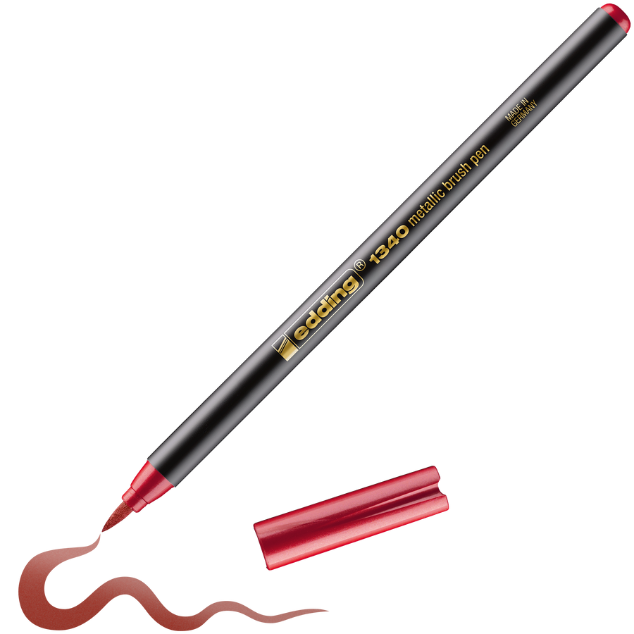 Edding 1340 Metallic Brush Pen Red
