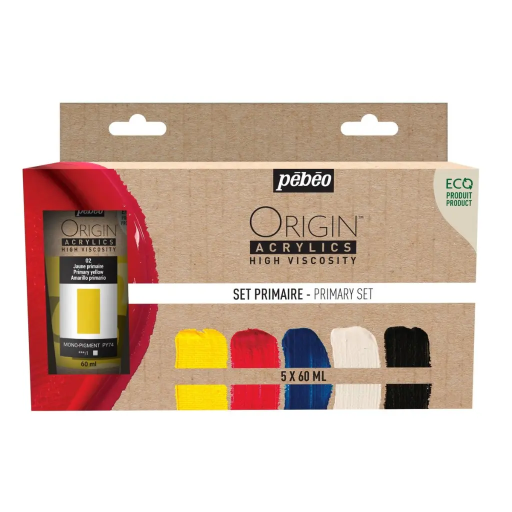 Pebeo Origin Acrylic Primary set 5x60ml **ND**