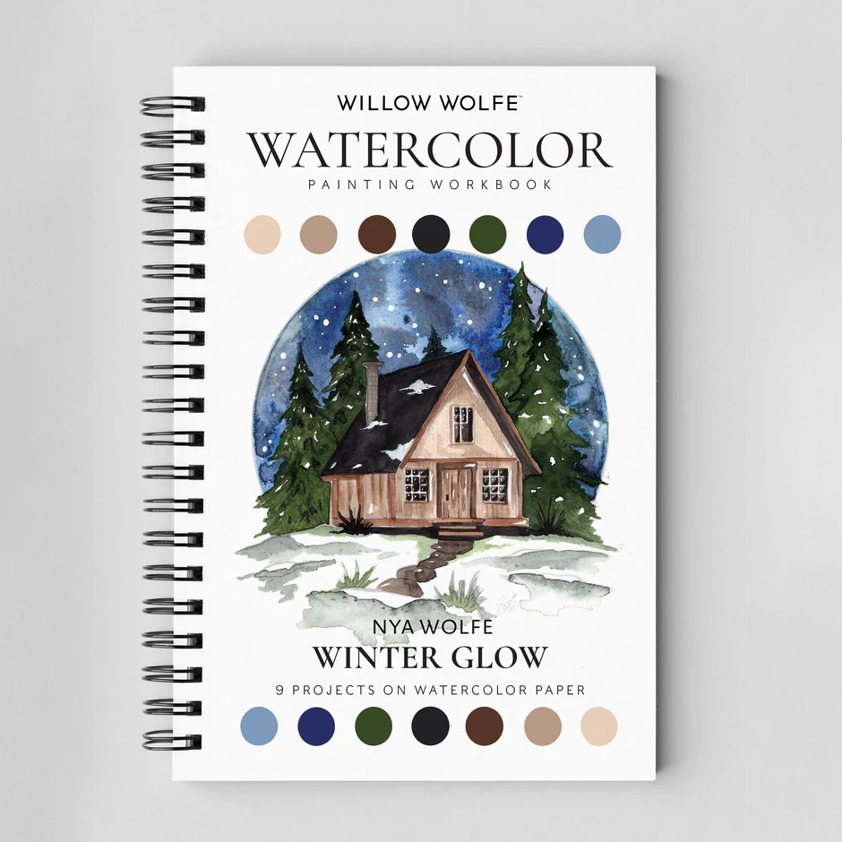 Willow Wolfe Watercolour Painting Workbook - Winter Glow **ND**