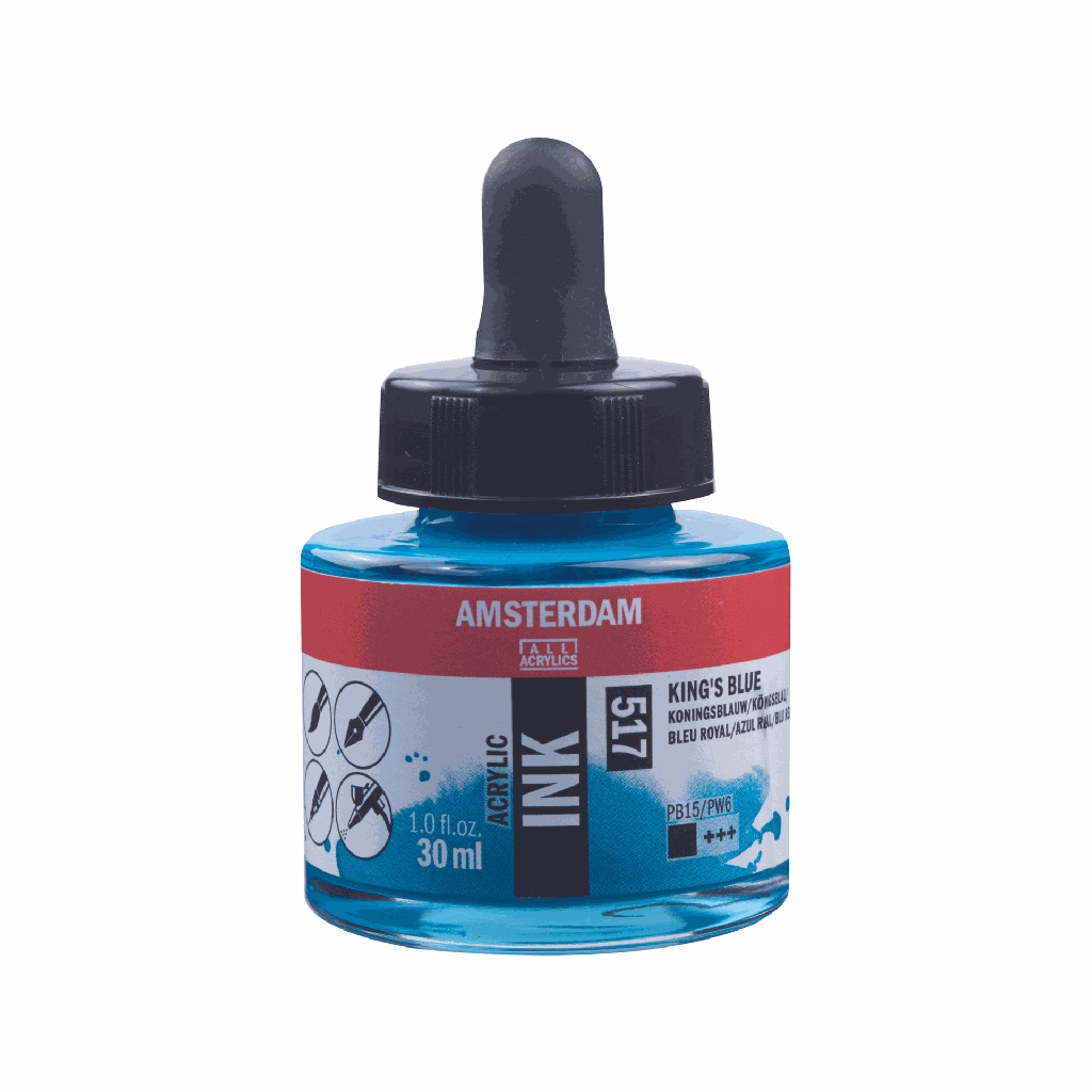 Amsterdam Acrylic Ink 30ML KINGS BLUE **ND**