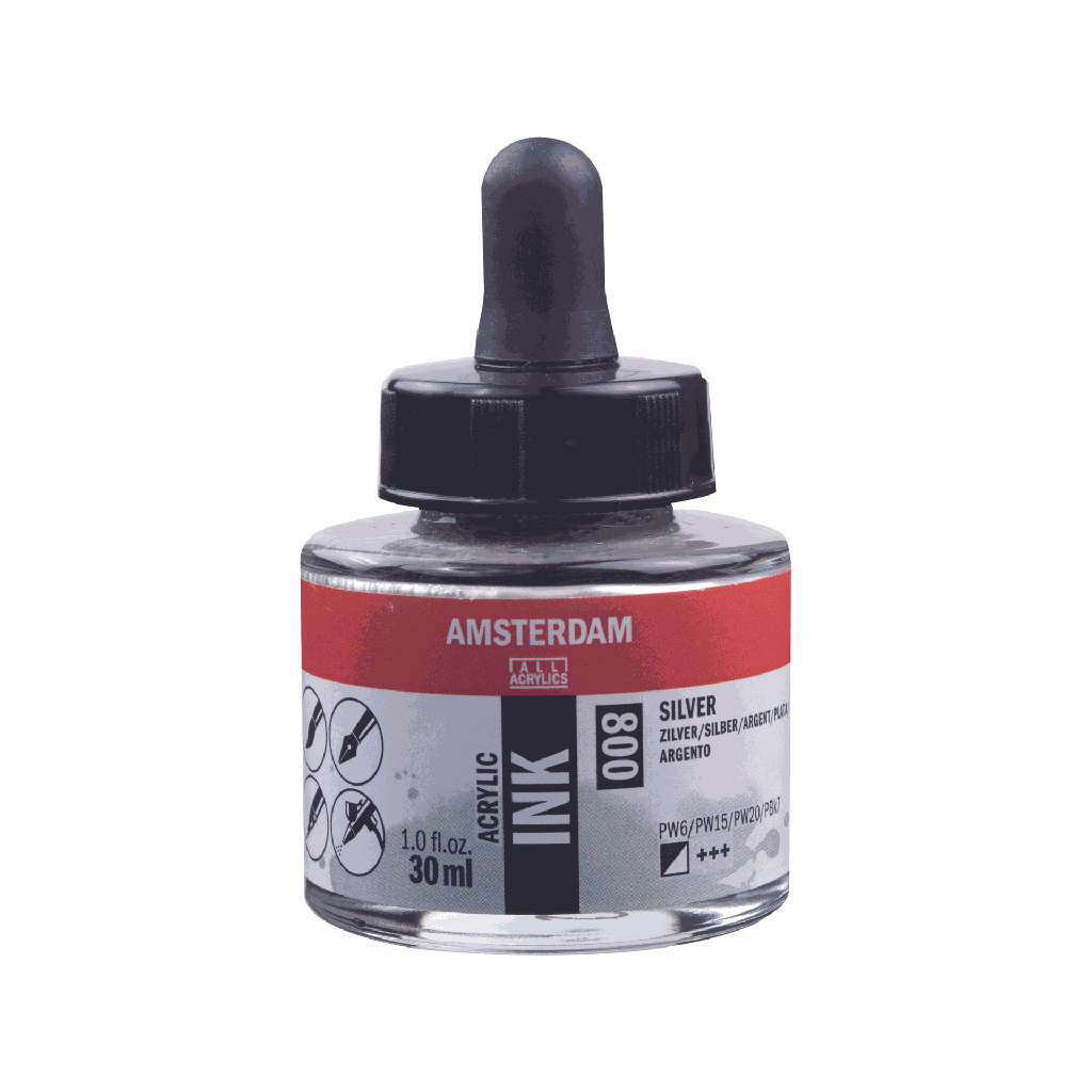 Amsterdam Acrylic Ink 30ML SILVER **ND**