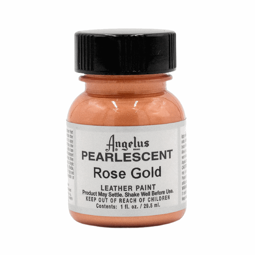 Angelus Acrylic Leather Paint Pearlescent Rose Gold 1oz