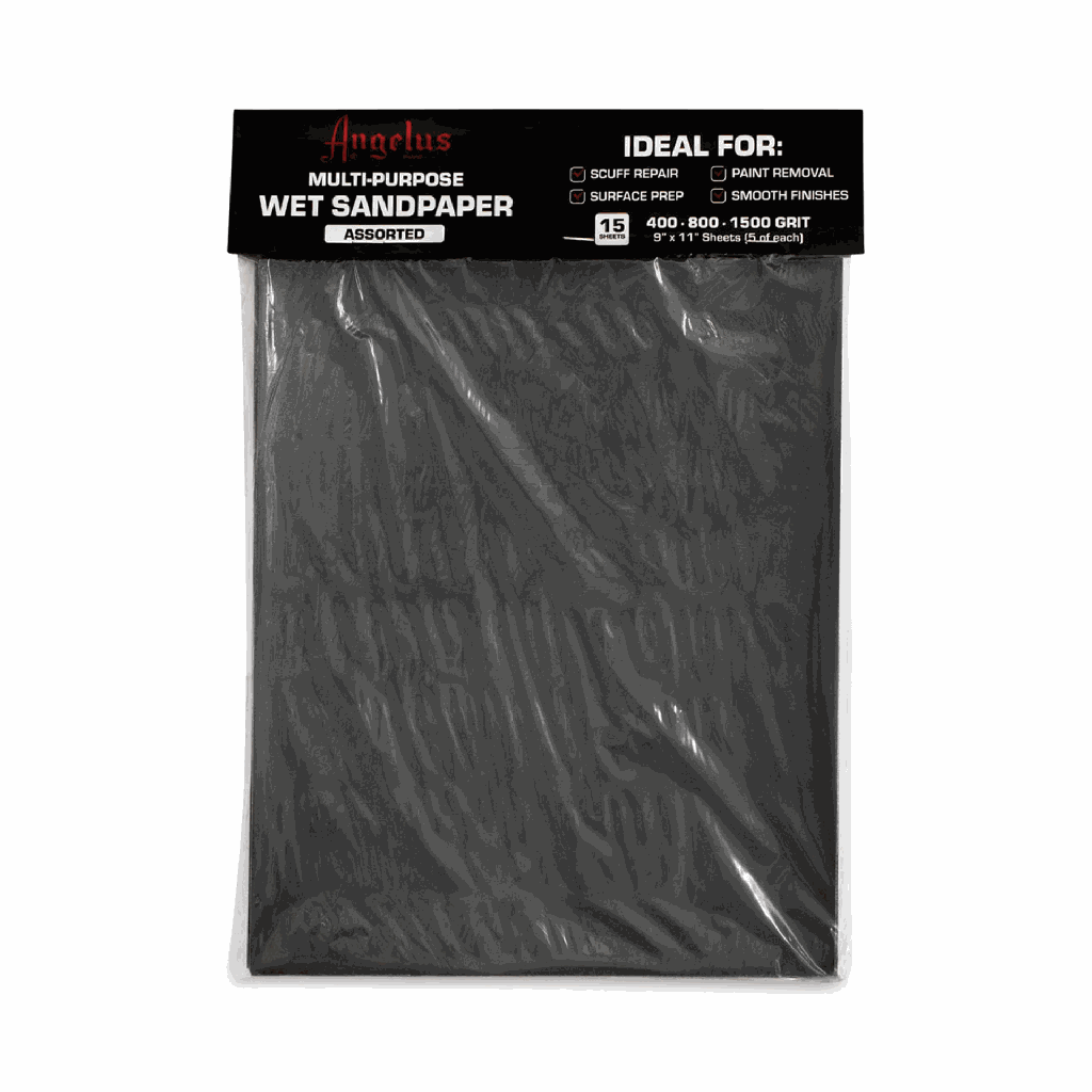 Angelus Wet Sandpaper ASSORTED Grits 15 sheets 9"x11" (400/800/1500)