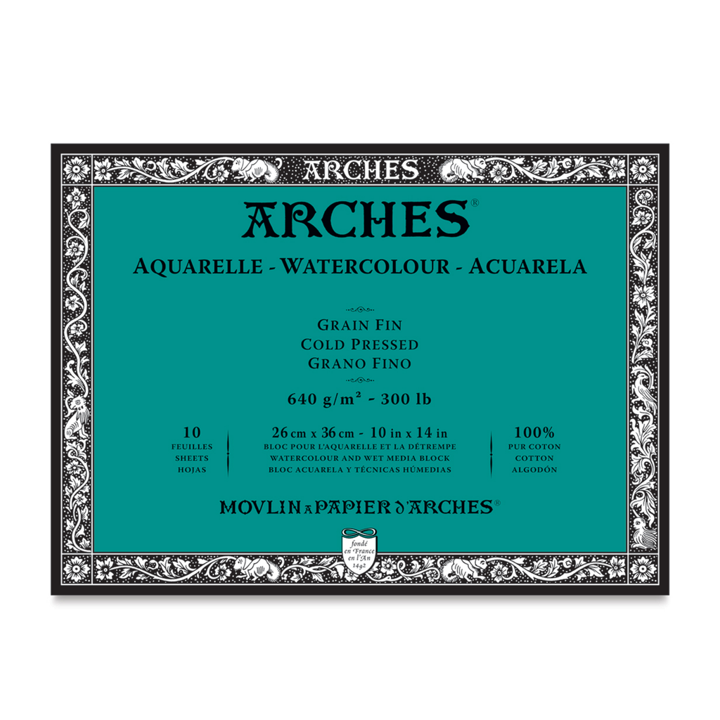 Arches Watercolour Block CP 10"x14" 300lb