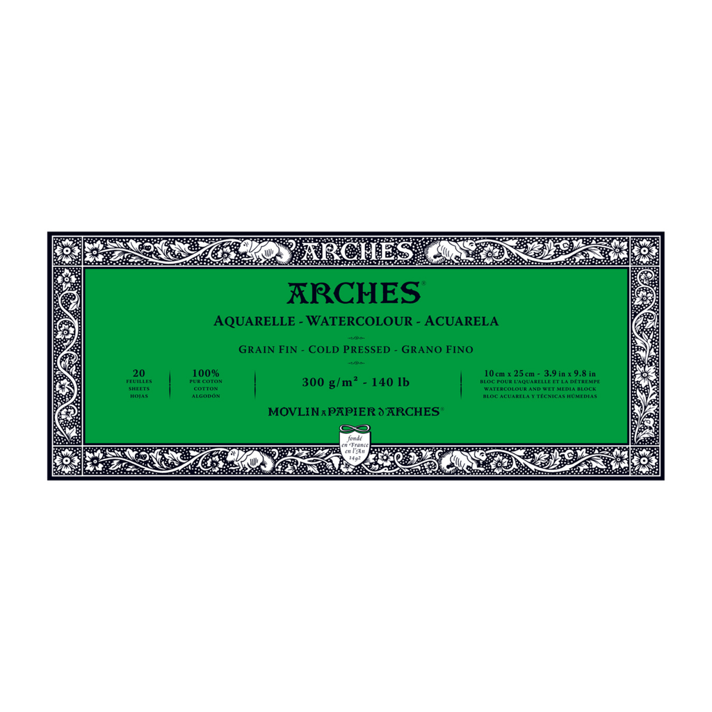Arches Watercolour Block CP 140lb 3.9"x9.8"