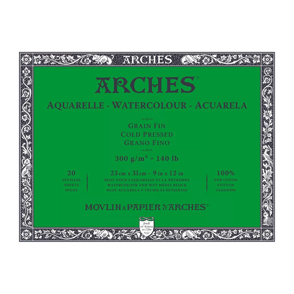Arches Watercolour Block CP 140lb 9"x12"