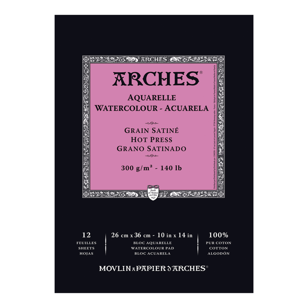 Arches Watercolour Block HP 10"x14" 140lb Pad
