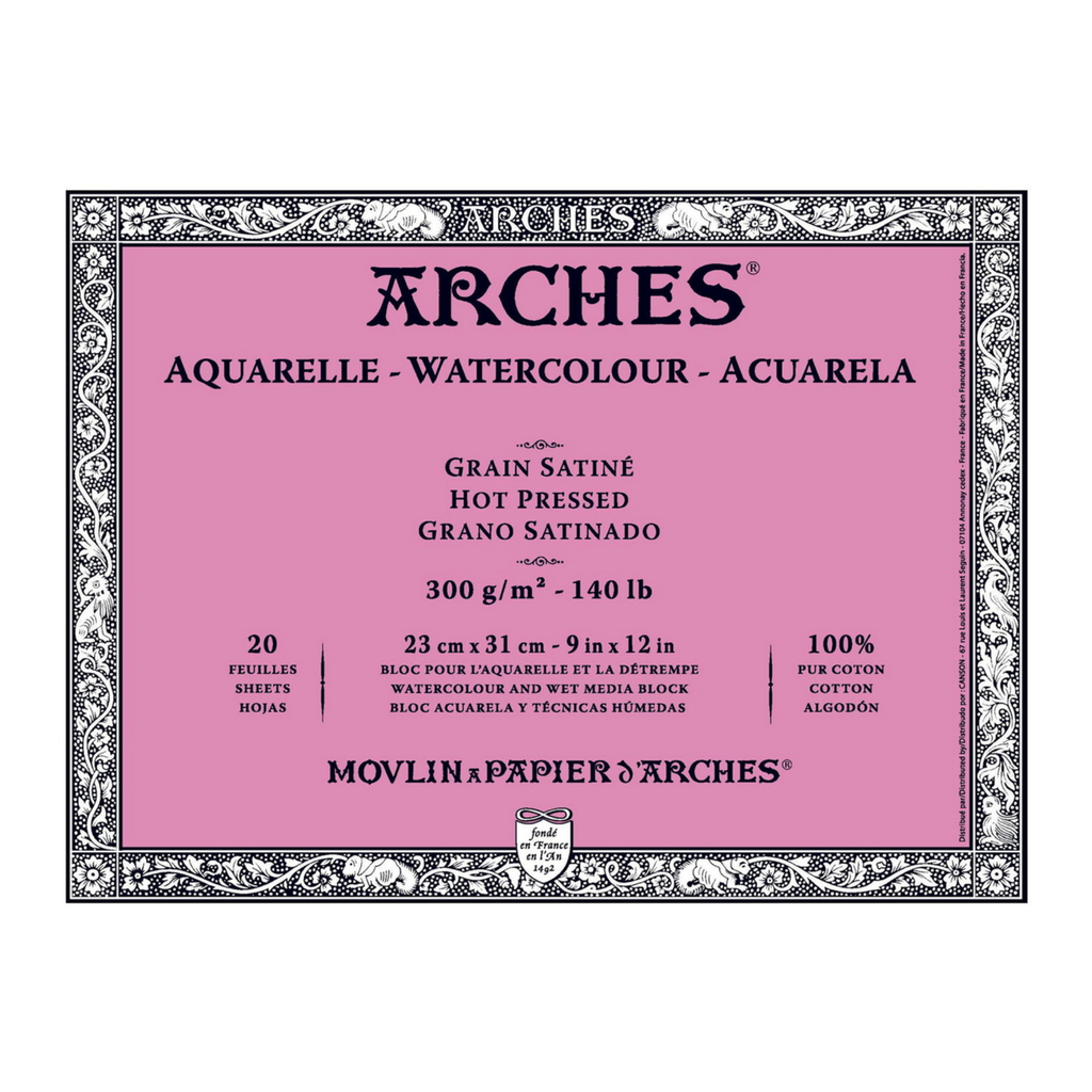 Arches Watercolour Block HP 140lb 9"x12"