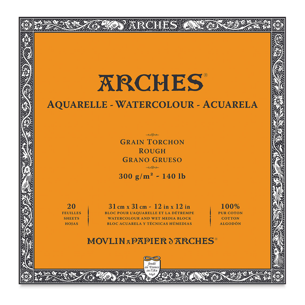 Arches Watercolour Block R 140lb 12"x12"