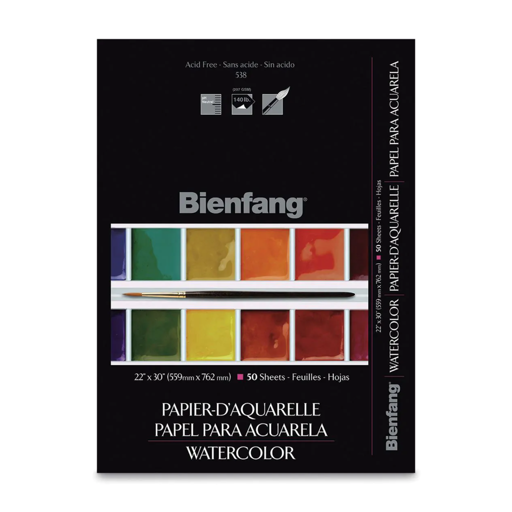 Bienfang Watercolor Paper 140lb 50pk 22x30