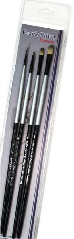 Black Silver Brush Set - LH 4
