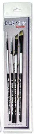 Black Silver Brush Set BS-SH-2