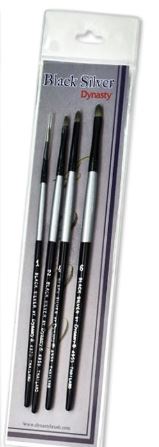 Black Silver Brush Set BS-SH-3