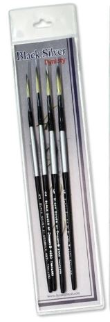 Black Silver Brush Set BS-SH-4