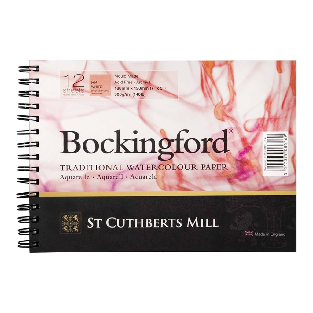 Bockingford Coiled Watercolour Pad 5"x7" H.P. 140lb