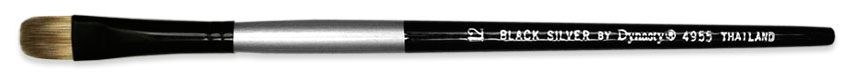 Brush Black Silver SH Filbert Size 12
