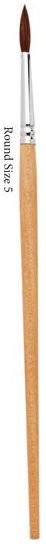 Dynasty Brush Faux Camel Round size 5 **ND**