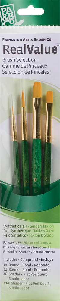 Brush Set 9116 Real Value Series - Golden Taklon Set of 4 brushes