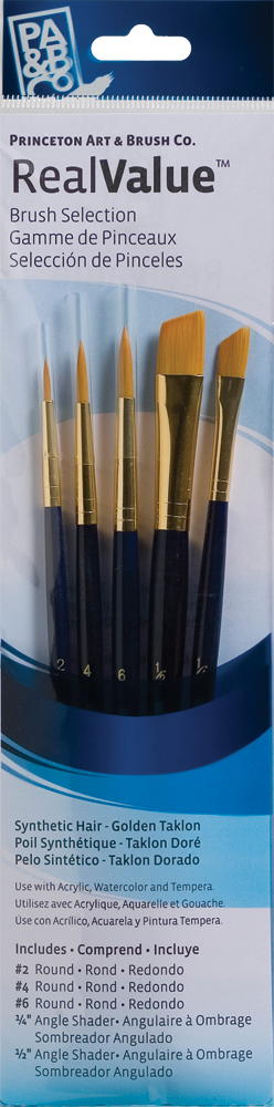 Brush Set 9139 Real Value Series - Golden Taklon Set of 5 brushes