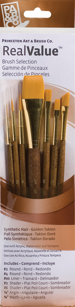 Brush Set 9143 Real Value Series - Golden Taklon Set of 7 brushes