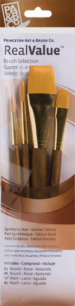 Brush Set 9146 Real Value Series - Golden Taklon Set of 4 brushes
