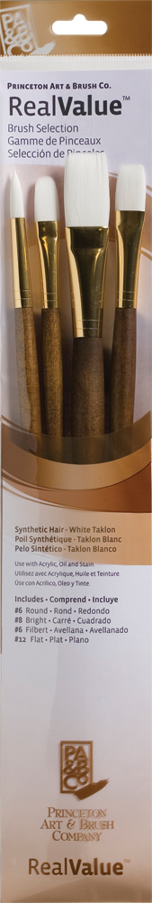 Brush Set 9147 Real Value Series - White Taklon Set of 4 brushes - LH