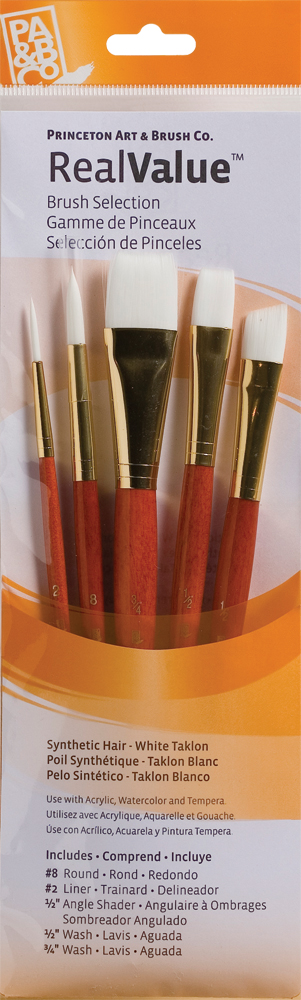 Brush Set 9151 Real Value Series - White Taklon Set of 5 brushes
