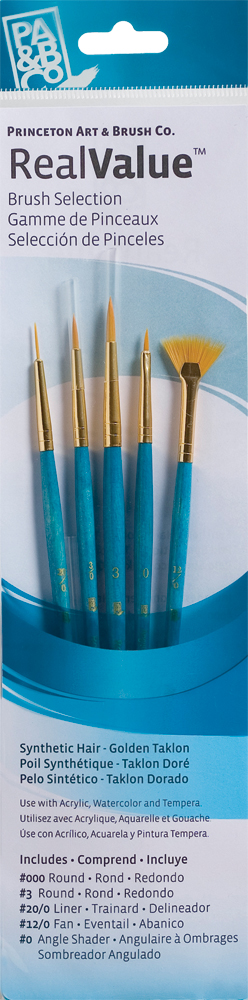 Brush Set 9170 Real Value Series - Golden Taklon Set of 5 brushes